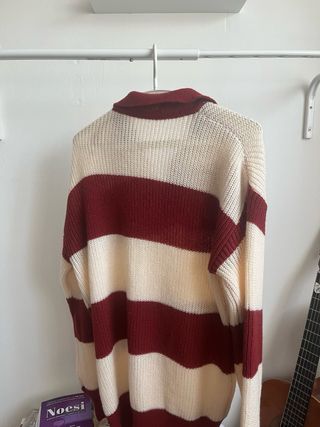 Jersey Rayas Rojo y Beige