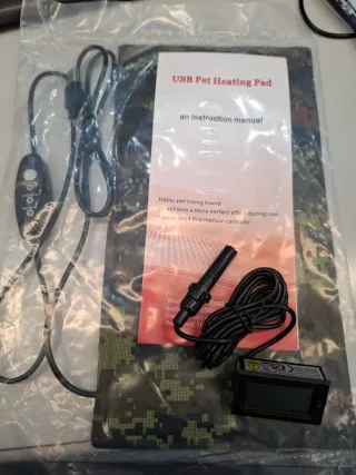 Almohadilla USB Calefactable + Termómetro