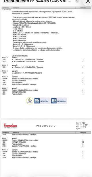 Estanterías Esmelux Liquidación