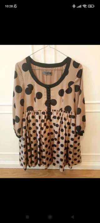 Vestido lunares satinado talla M