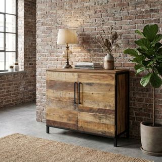 Madia Moderna 2 Ante Legno e Metallo 100x40x86cm