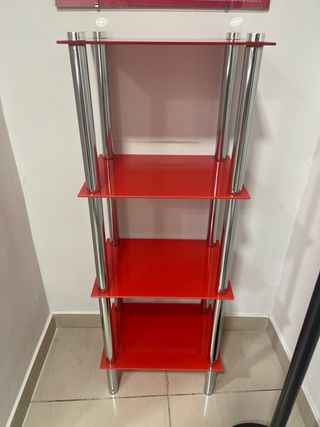Estantería Roja 4 Niveles
