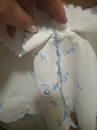 Peinador antiguo bordado a mano