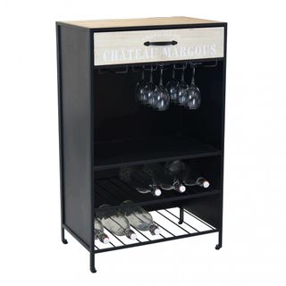 Mobile Portabottiglie Portabicchieri Legno 95 cm