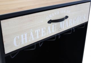 Mobile Portabottiglie Portabicchieri Legno 95 cm