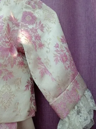 Traje Fallera Niña Rosa y Blanco 4/5años