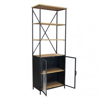 Libreria Industrial Acciaio e Legno 68x39x183 cm