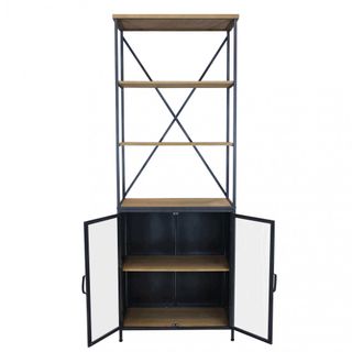 Libreria Industrial Acciaio e Legno 68x39x183 cm