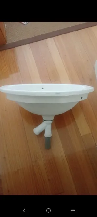 Lavabo de porcelana blanco 59cmx49cm