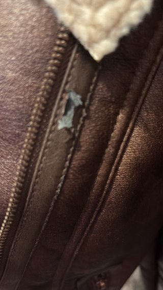 Chaqueta de mujer efecto piel forrada vintage