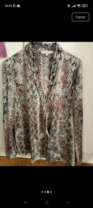 Blusa Cortefiel animal print serpiente