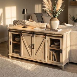 Madia credenza industriale 142 cm ante scorrevoli