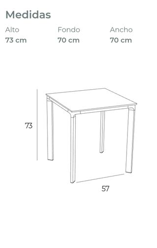 Mesa Terraza EZPELETA Madera y Metal
