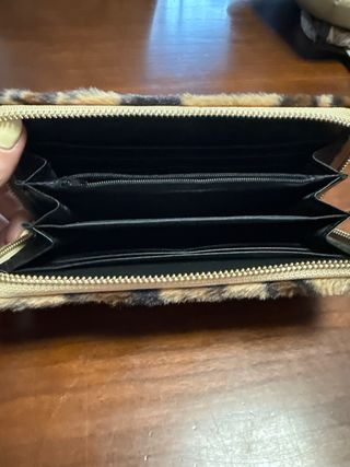 Billetera monedero estampado leopardo