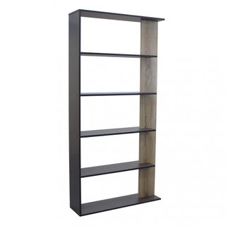 Libreria Design Legno Antracite 90x23,5x180 cm