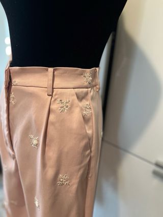 Completo donna rosa con perline