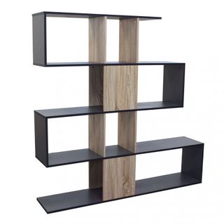 Libreria Moderna Design Legno Antracite 145x29 cm