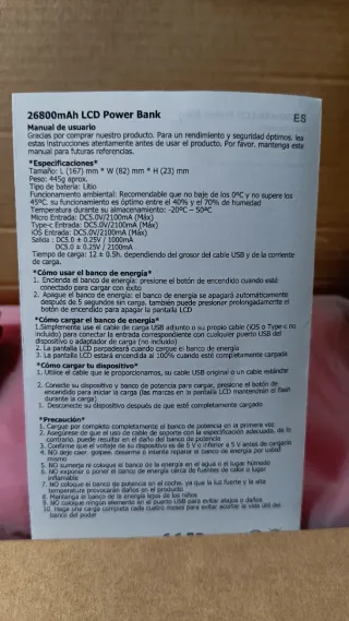 Power Bank 26800 mAh LCD