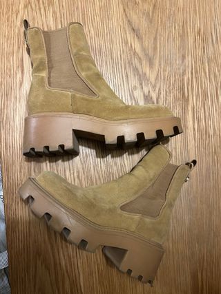 Botines Beige/Marrón Mujer Zara