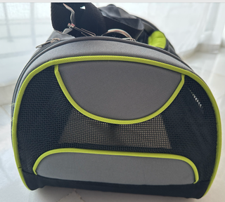 Transportín gato/perro pequeño gris/verde