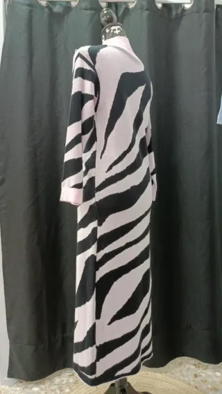 Vestido de punto cebra talla única