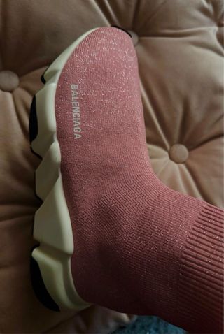 Scarpe Balenciaga Sock Glitter Rosa Tg 36