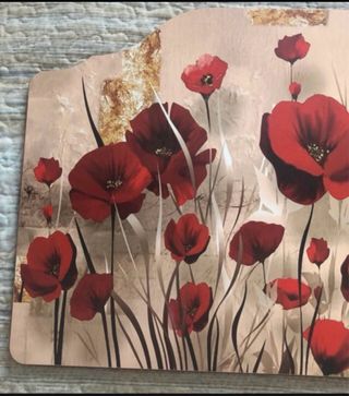 Cornici da parete con papaveri rossi
