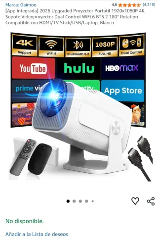 Proyector Android HD HDMI