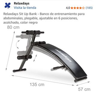 Banco de abdominales Relaxdays plegable