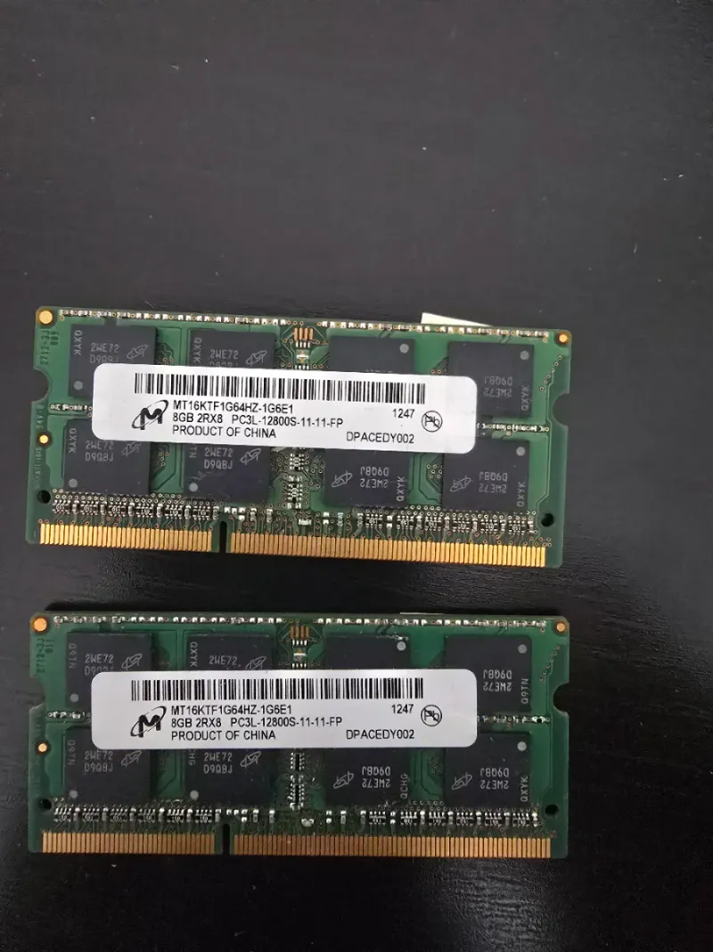 2x 8GB DDR3L 1600MHz Módulos RAM Portátil