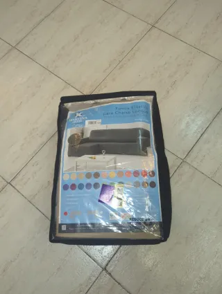 Funda Chaise Longue Gris Tejido