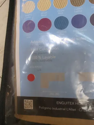 Funda Chaise Longue Gris Tejido