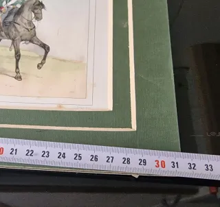 2 cromolitografías muy antiguas con passpartout.