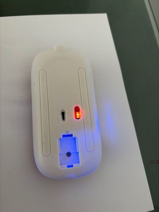 Ratón inalámbrico con luz LED rosa, no hace ruido