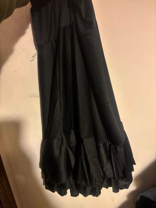 Falda negra De baile flamenco Para niña Talla 8