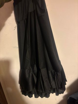 Falda negra De baile flamenco Para niña Talla 8