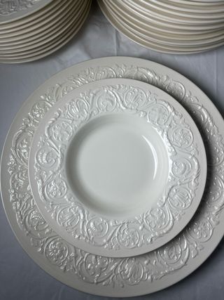 Vajilla Wedgwood Patrician Porcelana Blanca