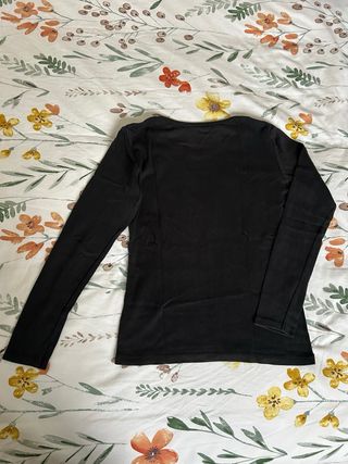 Maglietta nera maniche lunghe Domyos