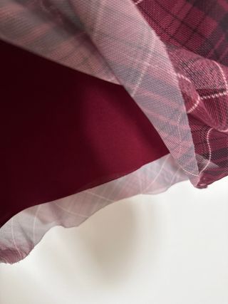 Falda midi tul cuadros