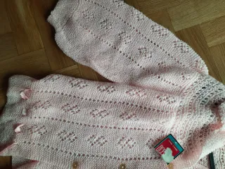 Chaqueta mañanitas lana rosa