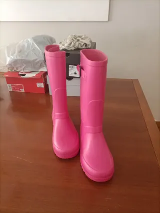 Botas de agua niña talla 33 Rosa