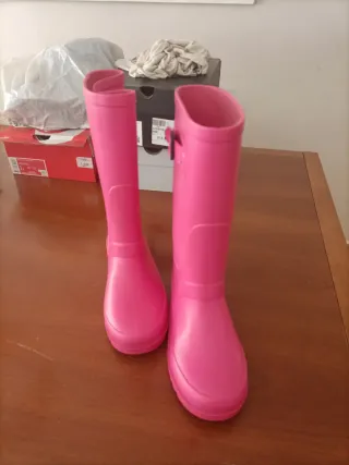 Botas de agua niña talla 33 Rosa