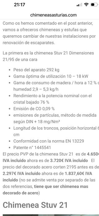 Chimenea STUV Corten