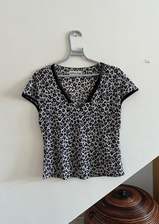 Top Mujer Estampado Animal Print