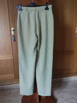 Pantalón de vestir cuadros mujer