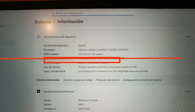 Portátil Acer Nitro V 15 . I7 . 16GB . RTX 3050 afbeelding 9