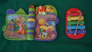 Juguetes bebé: xilófono, libro interactivo etc
