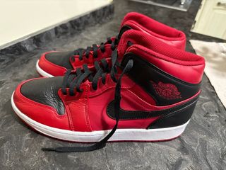 Nike Air Jordan 1 Mid Rosse/Nere 45
