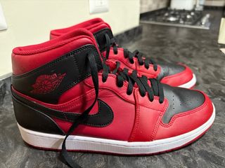 Nike Air Jordan 1 Mid Rosse/Nere 45