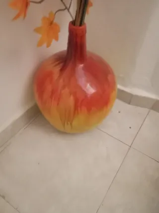 Jarrón Danajuana  Naranja y Amarillo